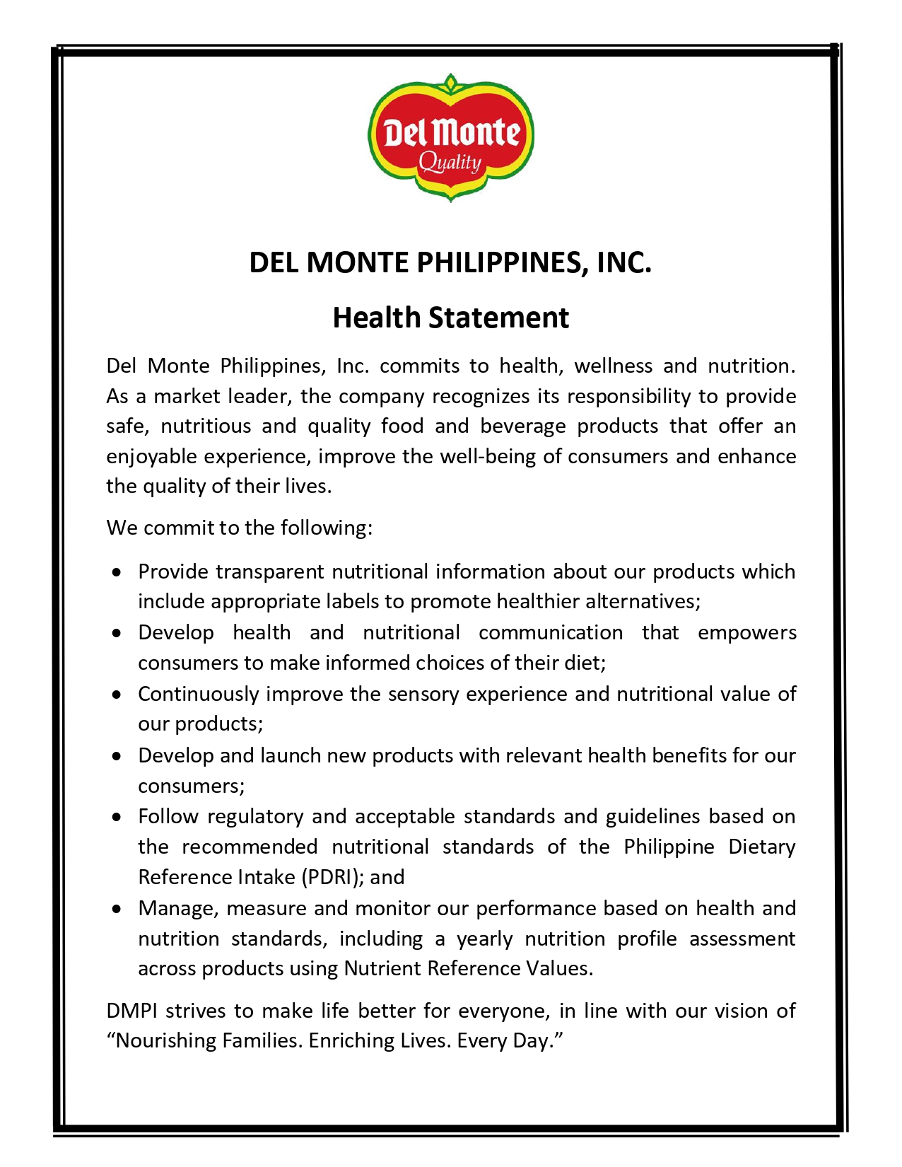 DMPI Health Statement 2